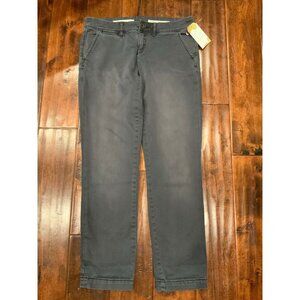 Pilcro and the Letterpress Fit/Hyphen Gray Straight Leg Pants, Size 25 Petite